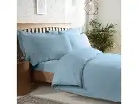 Lincraft Cambridge House Super Soft Jersey Quilt Cover Set QB - Light Blue offer