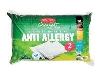Harris Scarfe Tontine 2pk Sleeptight Anti Allergy Medium Pillow offer