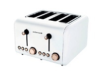 Harris Scarfe Smith+Nobel 4 Slice Toaster White and Rose Gold offer