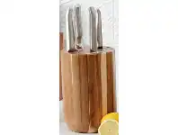 Harris Scarfe Furi 5pc Round Acacia Knife Block offer