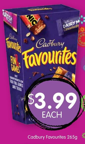Spudshed Cadbury Favourites 265g offer