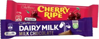 IGA Cadbury Medium Bar, Roll or Toblerone Chocolate 30u201160g Selected Varieties offer
