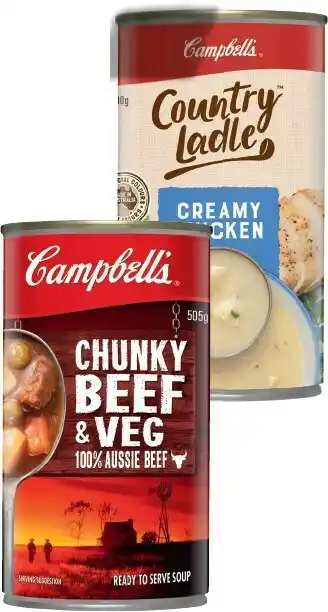 IGA Campbell's Chunky or Country Ladle Canned Soup 495u2011505g Selected Varieties offer