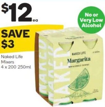 Naked Life Mixers 4 x 200 250ml