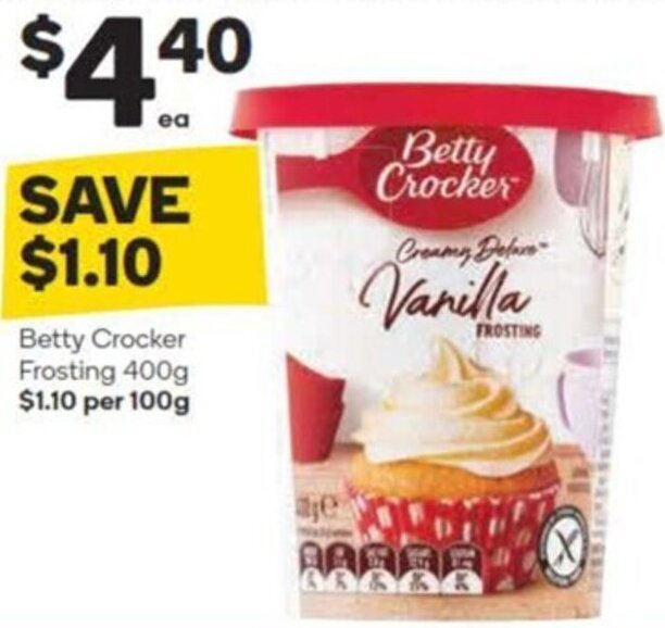 Betty Crocker Frosting 400g offer at Woolworths