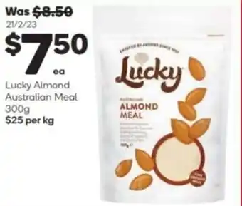 Woolworths Lucky Almond Australian Meal 300g offer