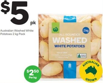 Woolworths Australian Washed White Potatoes 2 kg offer