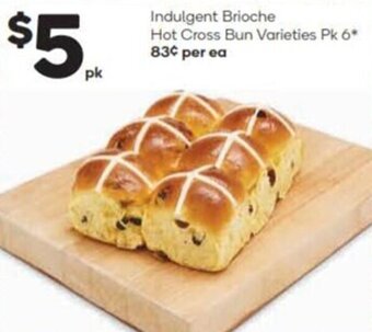 Woolworths Indulgent Brioche Hot Cross Bun offer