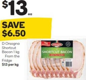 Woolworths D Orsogna Shortcut Bacon 1 kg offer