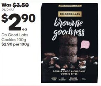 Woolworths Do Good Labs Cookies 100g offer