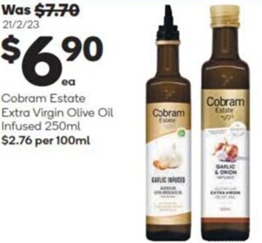 Cobram Estate Extra Virgin Olive Oil infused 250ml offer at Woolworths