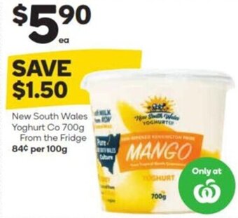 Woolworths New South Wales Yoghurt Co 700g offer