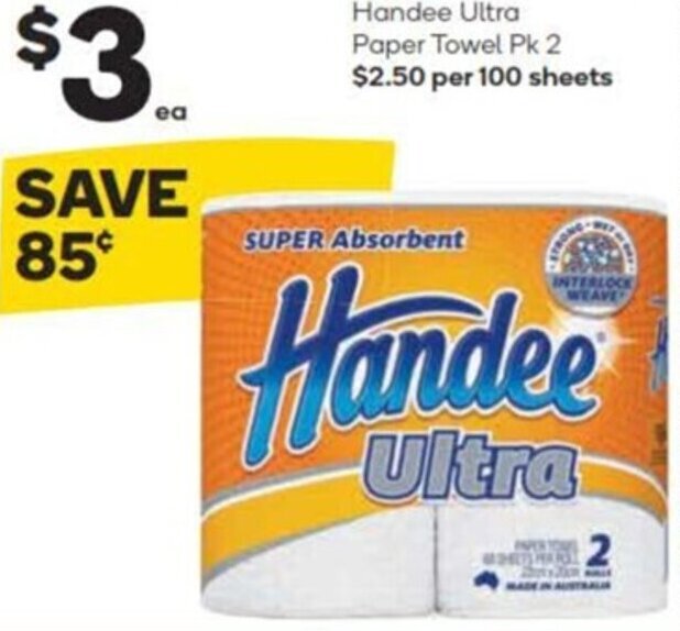 Handee Ultra Paper Towel offer at Woolworths