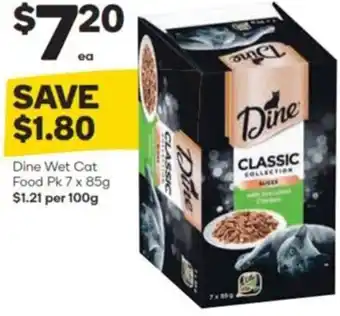 Woolworths Dine Wet Cat Food 7 x 85 g offer