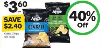 Woolworths Kettle Chips 150 165g offer