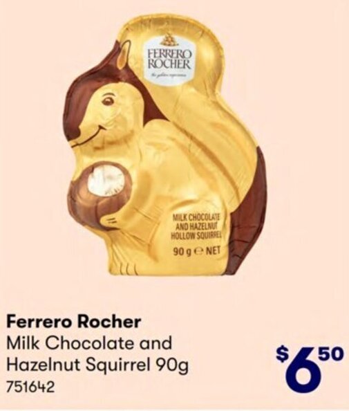 Ferrero Rocher Milk Chocolate and Hazelnut Squirrel 90g offer at Costco