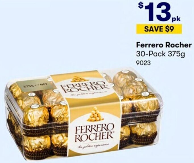 Ferrero Rocher 30Pack 375g offer at Costco