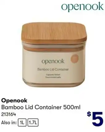 Openook Bamboo Lid Container 500ml