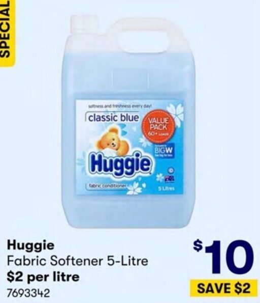 Huggie Fabric Softener 5Litre offer at Costco