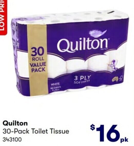 Quilton 30Pack Toilet Tissue offer at Costco