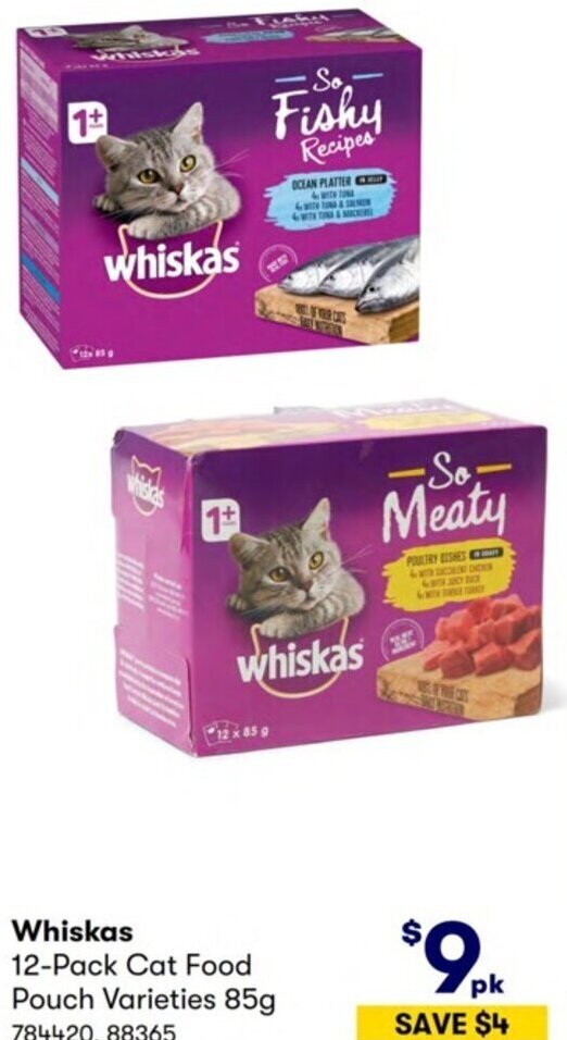 Whiskas 12Pack Cat Food 85g offer at Costco