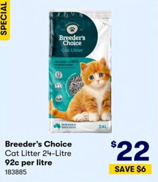 Breeder's Choice Cat Litter 24Litre offer at Costco