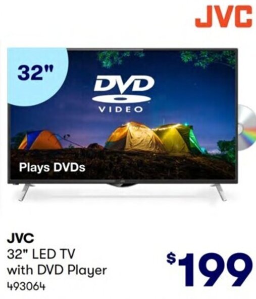 JVC 32" LED TV with DVD Player offer at Costco