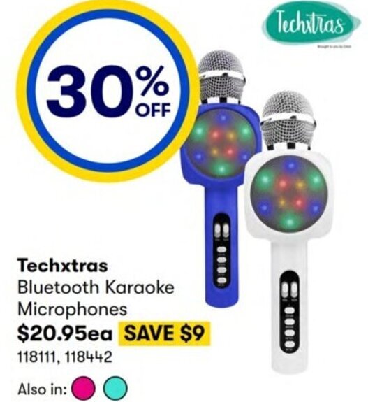 Techxtras Bluetooth Karaoke Microphones offer at Costco