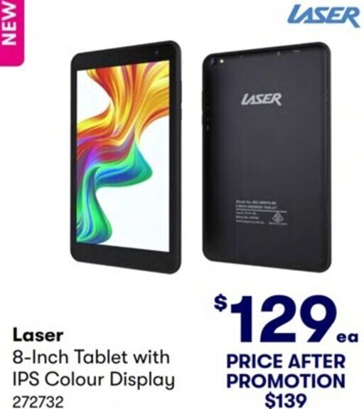 Laser 8Inch Tablet with IPS Colour Display offer at Costco