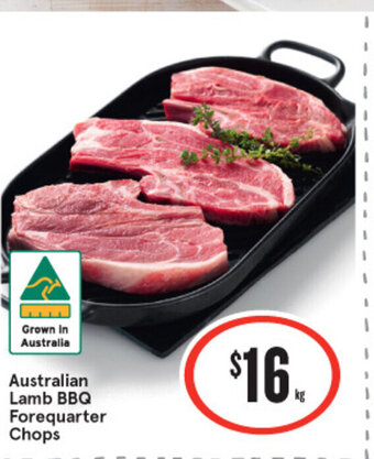 IGA Australian Lamb BBQ Forequarter Chops offer