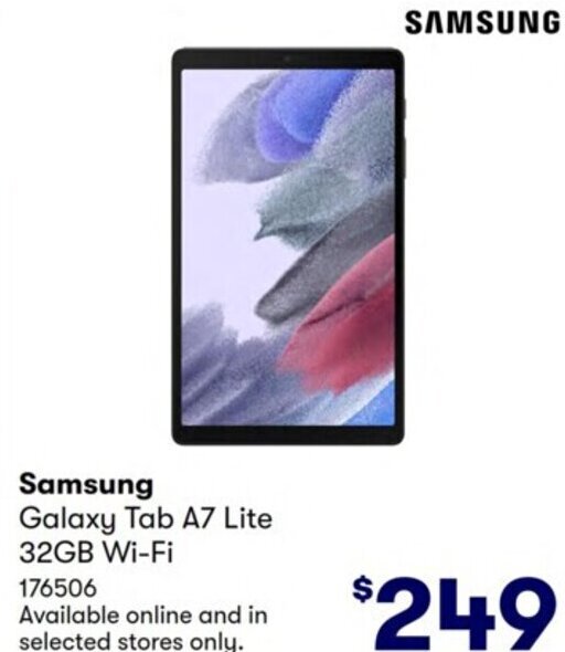 Samsung Galaxy Tab A7 Lite 32GB offer at Costco