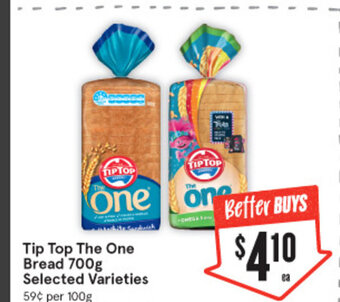 IGA Tip Top The One Bread 700g offer