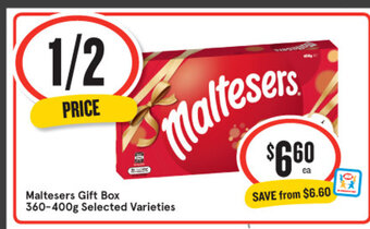 IGA Maltesers Gift Box 360-400g offer