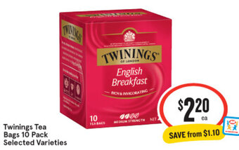 IGA Twinings Tea Bags 10 Pack offer