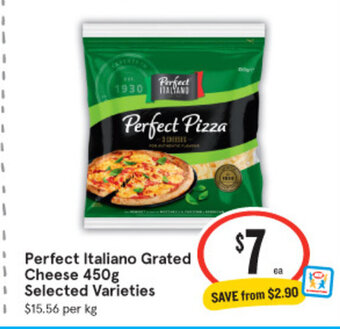 IGA Perfect Italiano Grated Cheese 450g offer