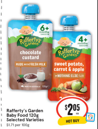 IGA Rafferty's Garden baby Food 120g offer