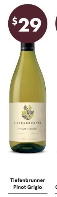 Vintage Cellars Tiefenbrunner Pinot Grigio offer
