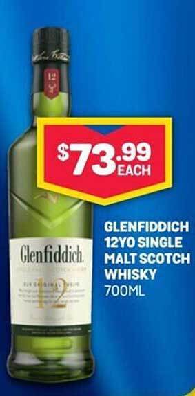 Glenfiddich 12yo single malt scotch whisky