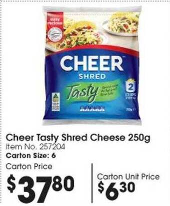 Campbells Wholesale Cheer tasty shred cheese offer