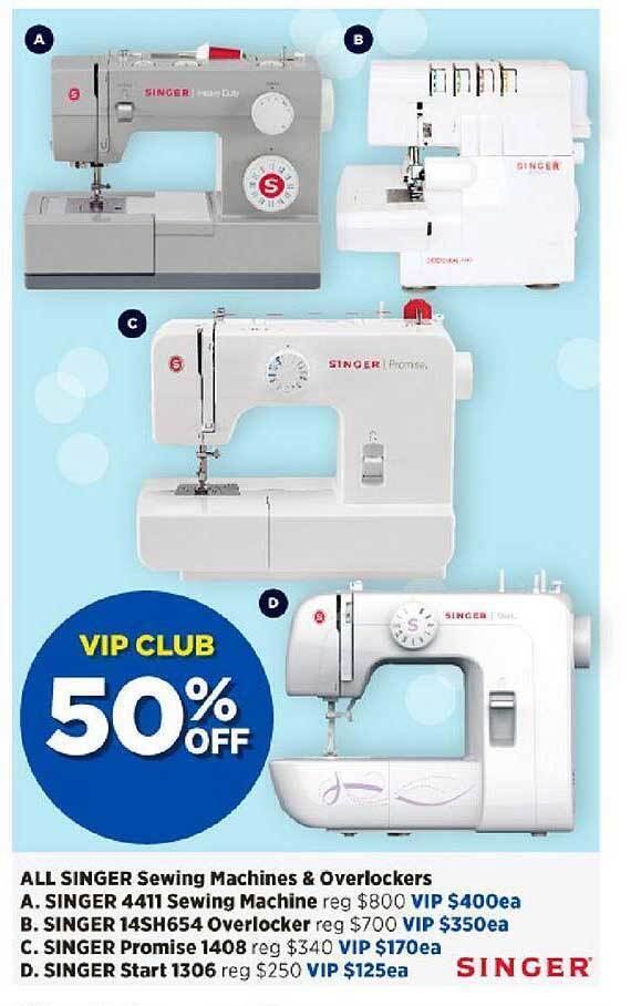 Singer sewing machines & overlockers offer at Spotlight