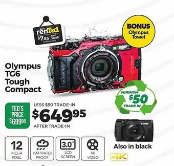 Teds Cameras Olympus tg6 touch compact offer