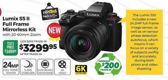 Teds Cameras Lumix s5 ii full frame mirrorless kit offer