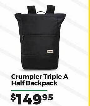 Teds Cameras Crumpler triple a half backpack offer