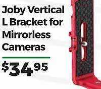 Teds Cameras Joby vertical l bracket for mirrorless cameras offer