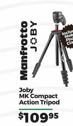 Teds Cameras Joby mk compact action tripod offer