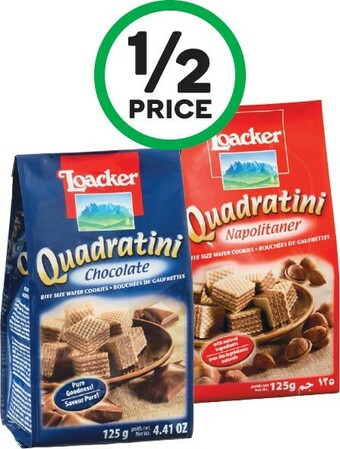 Woolworths Loacker Quadratini 100-125g offer
