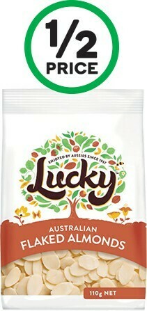 Woolworths Lucky Australian Flaked or Slivered Almonds 110g offer