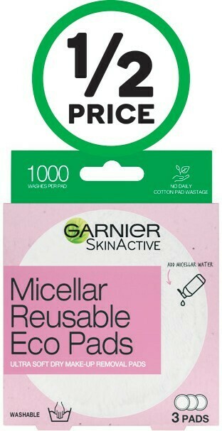 Garnier Micellar Reusable Eco Pads Pk 3