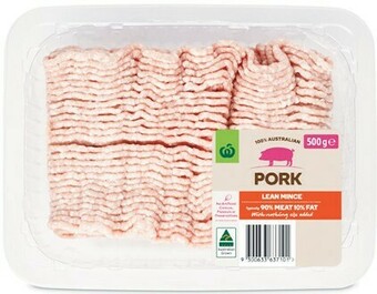 Woolworths Australian Lean Pork Mince 500g