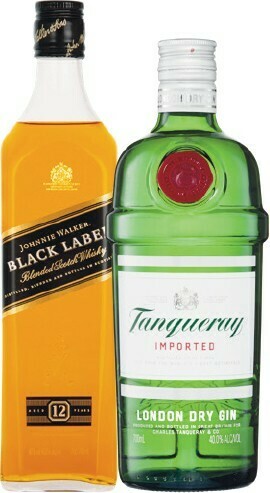 Woolworths Johnnie Walker Black Label Scotch Whisky OR Tanqueray Gin 700ml offer